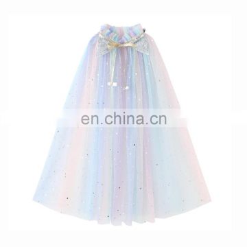 Rainbow  Cloak Princess Baby  Costume Party Cape Shawl