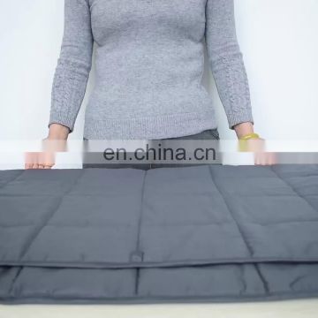 2020 hot sale 100% cotton fabric solid colour anxiety release heavy gravity weighted blanket for adult and children
