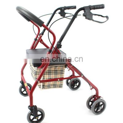 Adjustable Rollator Walker Folding shopping trolley walkers with seat for elderly