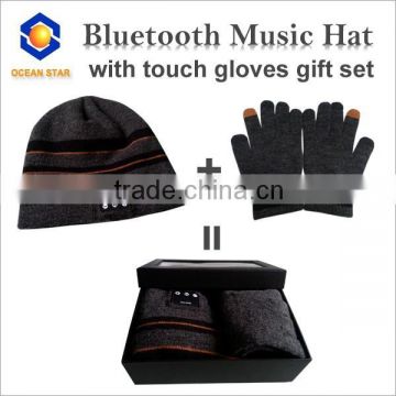 Bluetooth Beanie Hat with touch gloves for Promotion as christmas gift