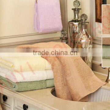 solid color dyed bath towel 100% cotton bath towel