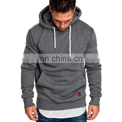 OEM Custom Design Puff Printing High Quality 100% Cotton Plain Pullover Men's Slim Fit Street Wear Hoodies & Sweatshirts