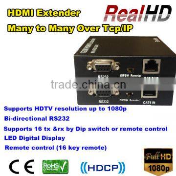 2016 China Best Selling 16x16 120m RS232 HDMI Extender by cat5e/6 Over TCP/IP
