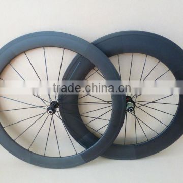 700C carbon bicycle wheel 60mm front and 88mm rear clincher combo wheelset with super light hub