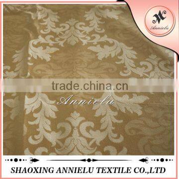 Wholesale beautiful gold color damask jacquard fabric