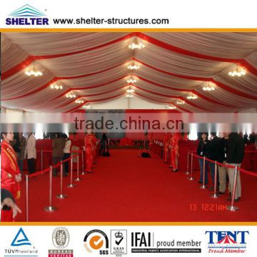 pvc tent with ceilings and carpet inside for events for party