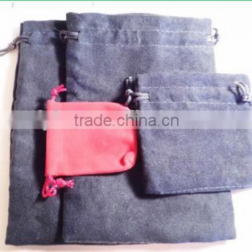custom cheap black velvet bag