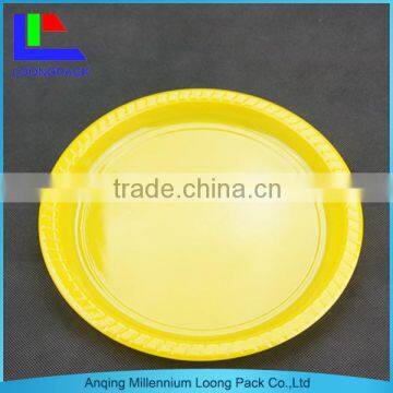 Alibaba China supplier plastic disposable Round plates Luxury PS Plastic Plate