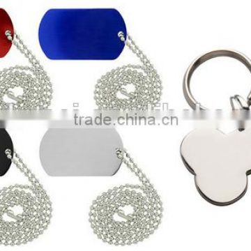 Chinese manufacturing metal blank dog tag