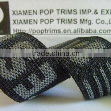 fashion non-slip elastic webbing with logo