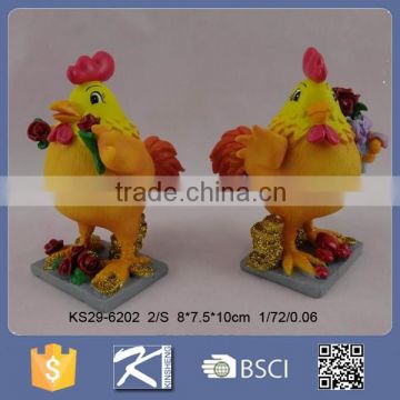 Cheap russian resin ornamental rooster figurine