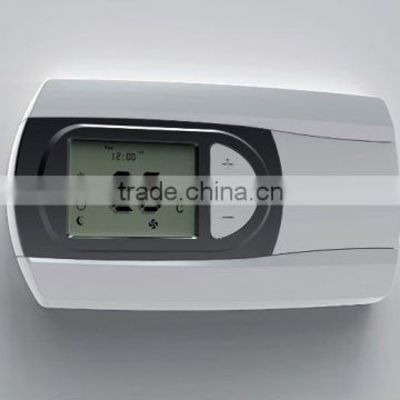 Fan coil thermostat enclosure design, plastic electrical cases with lcd display and button,