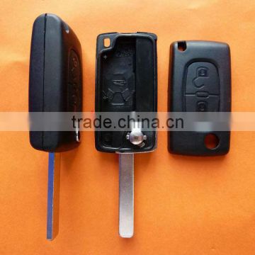 Peugeot 307 blade 2 buttons flip remote key shell without battery place No logo , Peugeot key blank, Peugeot keys