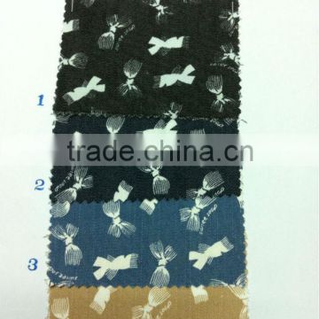 cotton spandex denim printed fabric:P6480-D13081328