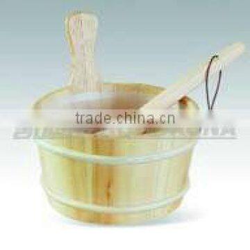 Sauna Wooden Bucket And Scoop directly manufacturer