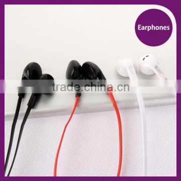 Private logo wired earphones music stereo for mobile phone/pc white color plastic headsets/headphone