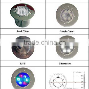 RGB color 6w led recessed underwater light