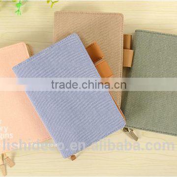Flax cover notebook with blank page