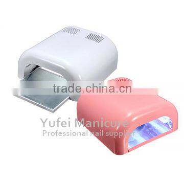 Good quality nail art gel machine 36w pink black white gel curing nail art lamp