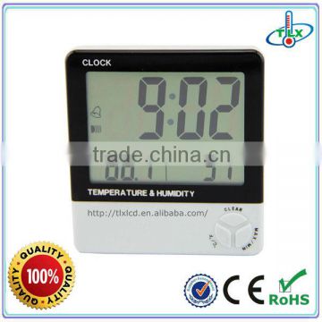 Ambient Temperature Humidity Testing Rectangular Thermostat Hygrometer Clock