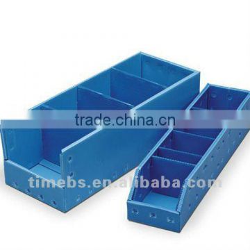 Corrugated plastic stacking tray