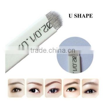 Dia 0.2mm 0.25mm pin U shape microblading needles for permanent makeup
