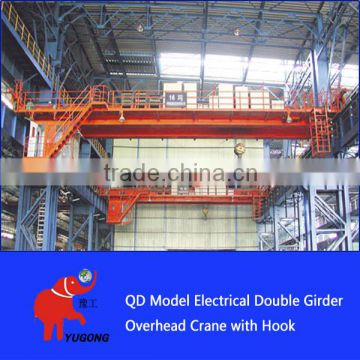 QD Model Electric Double Girder Overhead Crane with Hook