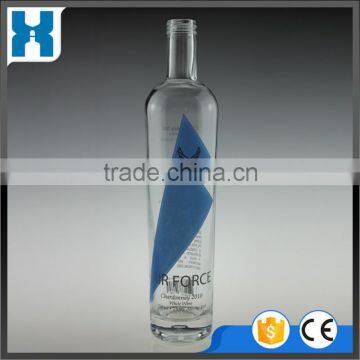 CLEAR GLASS BOTTLE FOR LIQUOR 750ML