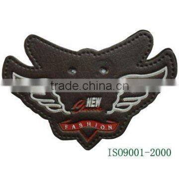 Fashion leather printed wing badge