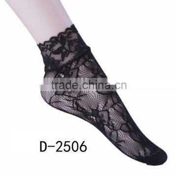 Popular women special pattern Chinese fishnet ankle socks