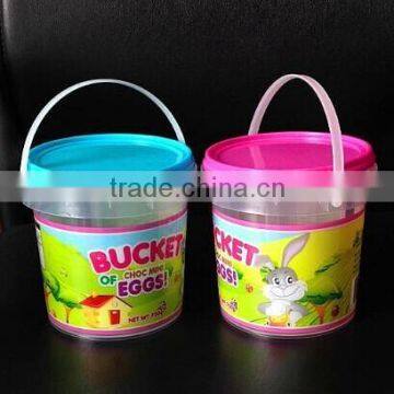 Hot Sale! 5L Clear 1Qt Plastic Bucket with Handle and Lid