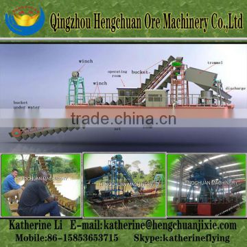 2014 Hot Sale Gold Dredge Boat/Gold Panning Boat with High Efficiency