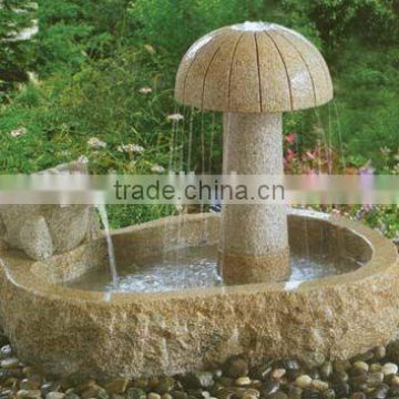 small mushroom fountain water feature