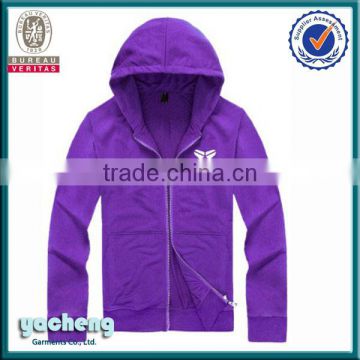 China manufacture custom printed hoodie men full zip