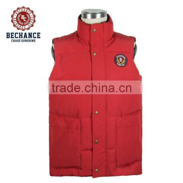 M2005 unisex stand collar 80/20 down feather sleeveless jacket