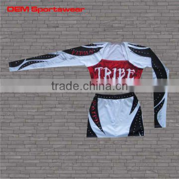New sublimation sexy cheer girls costume as custom designing