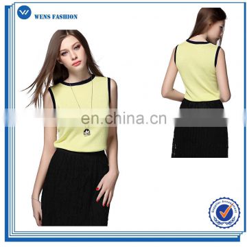 Fashion Lady Knit Sleeveless Shirt Tank Top Stringer Custom Women Tank Top