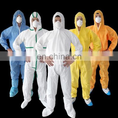 Isolation Chemical Protective Disposable Jumpsuit Hooded Coverall