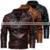 custom LOGO  outdoor puff  guy casual large size men's  leather  jacket