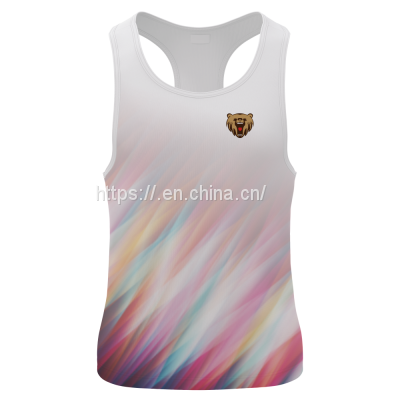 Young Color Wash Vest Special Style Staff Wear Sportswear.