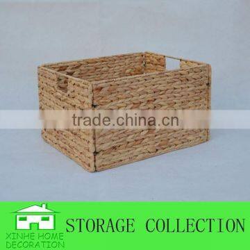 Rectangular Foldable Natural Water Hyacinth Bin