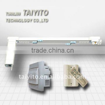 TAIYITO TDXE4466 home automation flat-open electric curtain system,with remote control,long distance control