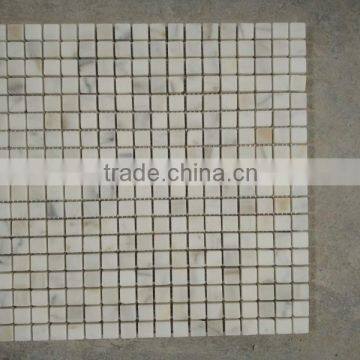 polished retangular carrara white marble mosaic tile