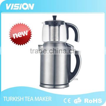 WX-8802A Electric Turkish Stainless steel tea maker teapot kettle set