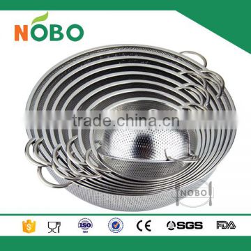 Good Sale Promotion Gift Stainless Steel Mesh Rice Colander with Handles