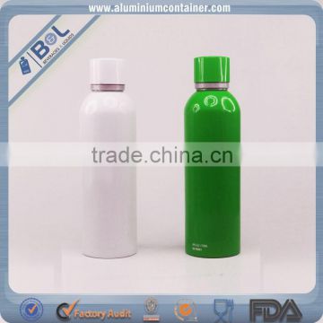 750 ml customer made white tequila vodka aluminum bottle empty with screw mouth