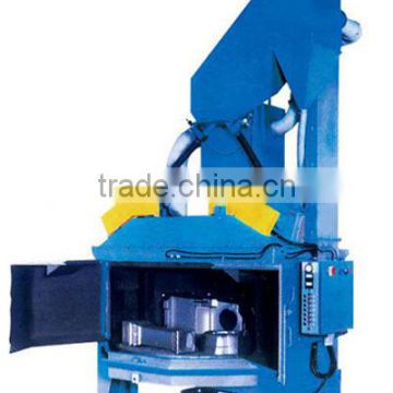 CE Cart type turntable sandblasting cabinet machine/Rotating table shot blasting Machine