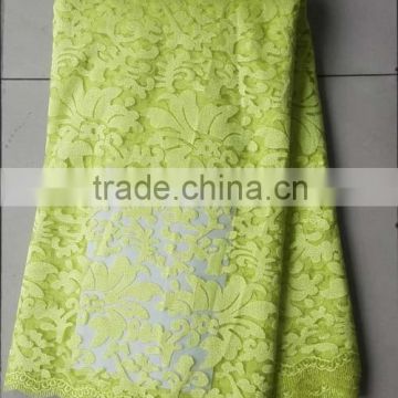 shallow fruit-green africa lace fabric