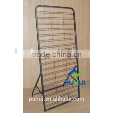 floor standing foldable metal display fixture with quality gurantee