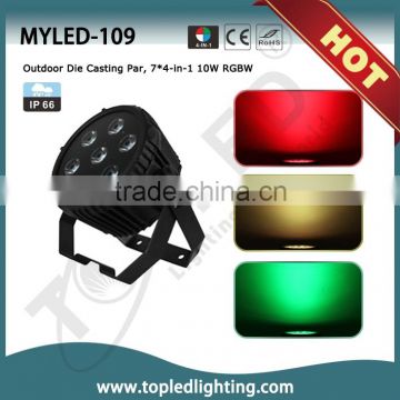 TOPLED Outdoor Die Casting Par 7*4-in-1 RGBW Stage Light